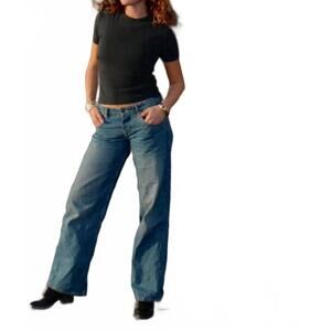 NEW MERAKI rachel ribbed baby tee in black